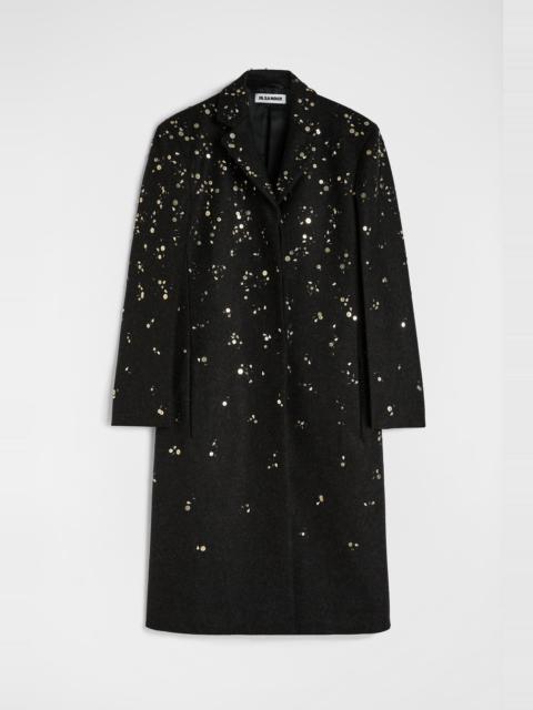 Jil Sander Loden Wool Embroidered Coat