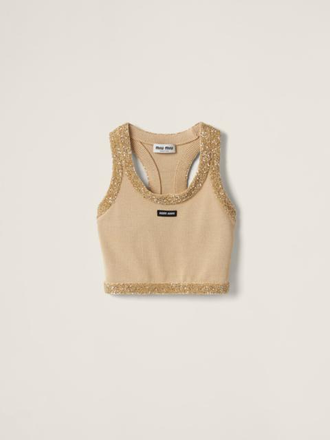 Miu Miu Silk knit top