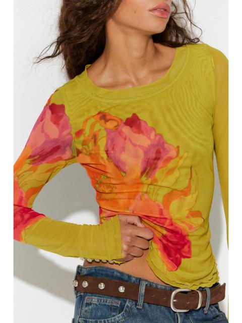 FREE PEOPLE Lilly Printed Long Sleeve Top