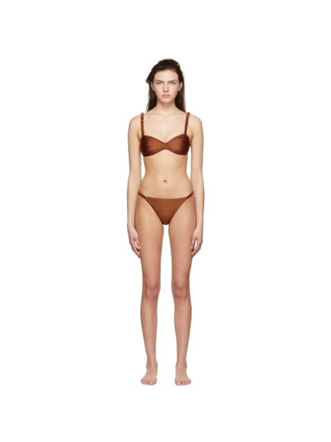 diotima SSENSE Exclusive Tan Nylon Bikini