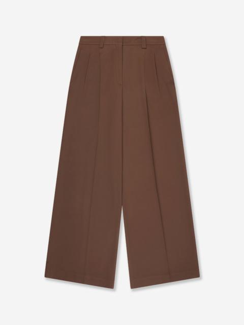SLOWEAR Wide fit trousers in silk-blend crêpe de chine