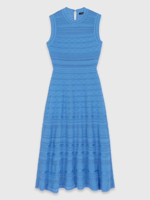 maje Pointelle knit maxi dress
