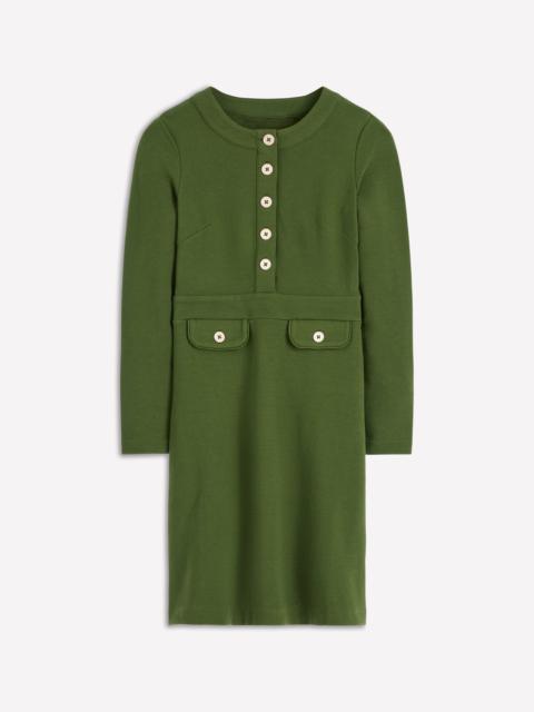 BODEN Lavinia Button Shift Dress-Douglas Fir