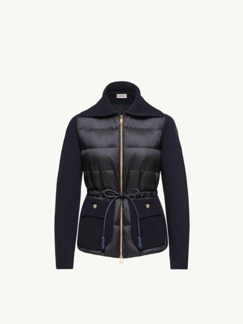 Moncler Wool & Cashmere Blend Padded Zip-Up Cardigan