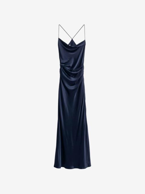 THE SEI cowl-neck bias-cut maxi dress
