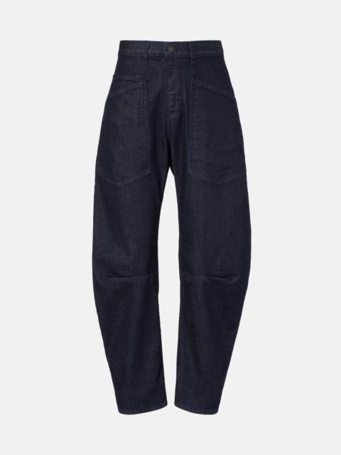 NILI LOTAN Shon high-rise barrel-leg jeans