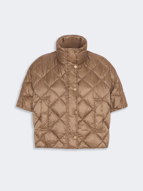 Max Mara TRESI Water-repellent canvas padded cape - CAMEL