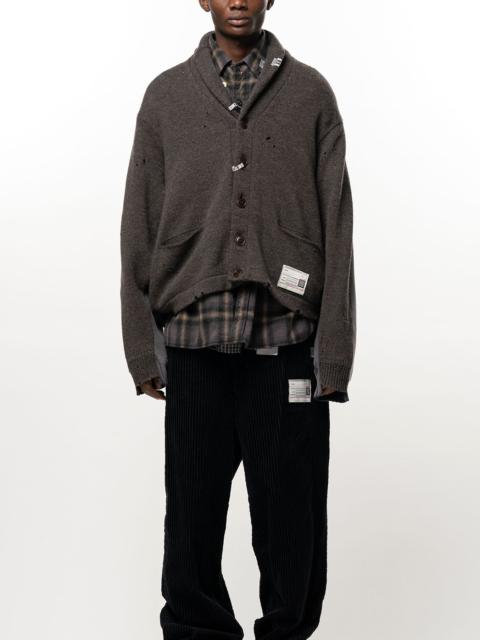 Maison MIHARAYASUHIRO Sweatshirt Combined Knit Cardigan