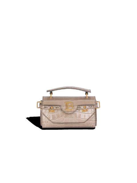 Balmain Crocodile-embossed leather B-Buzz 19 bag