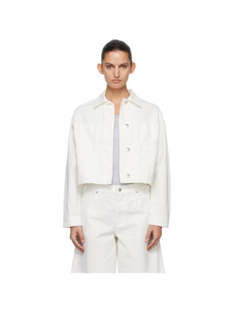 Maison Kitsuné White Denim Boxy Trucker Jacket