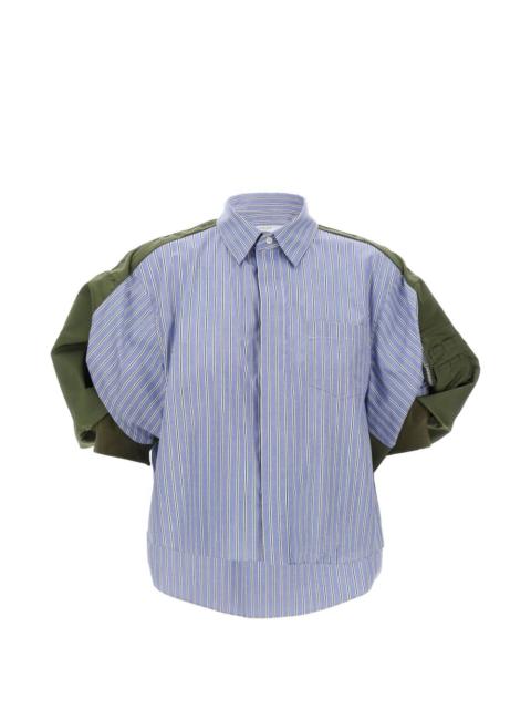 striped bomber short-sleeve shirt