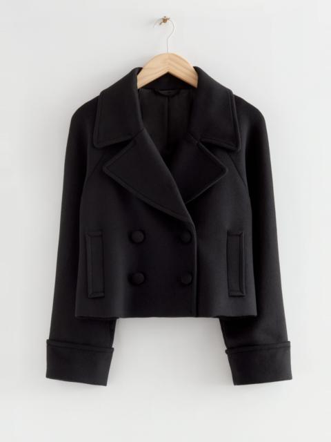 & Other Stories Cropped Pea Coat