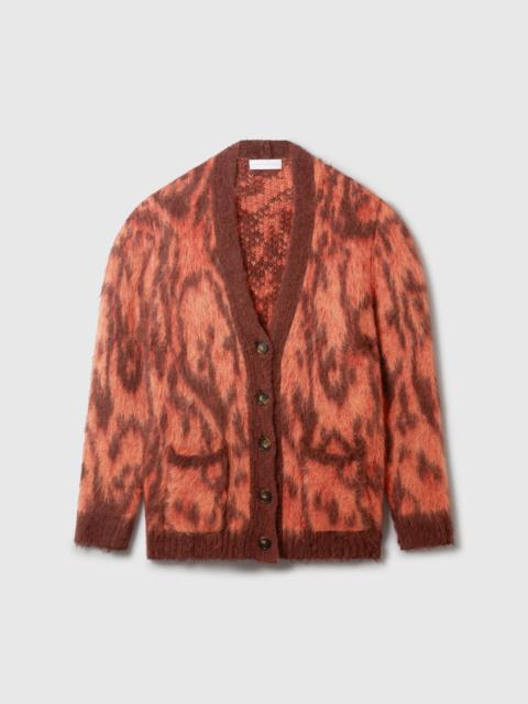 Stella McCartney Cloud Leopard V-Neck Cardigan