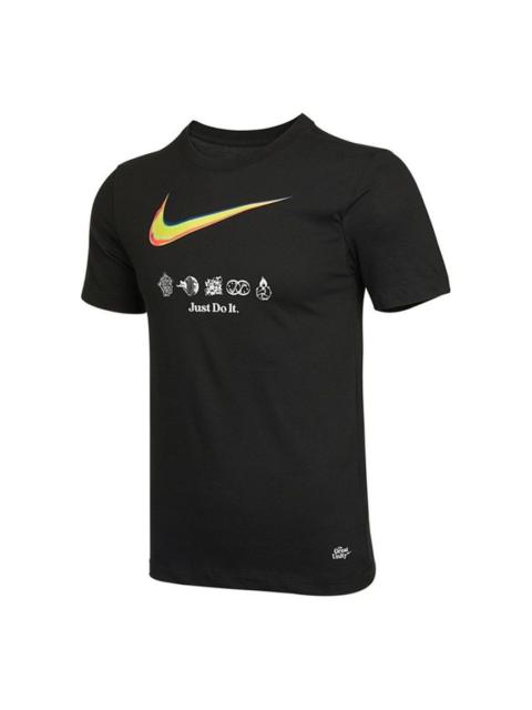 Nike Nike Great Unity Ss Tee1 Casual Sport Breathable Logo Print Short Sleeves T Shirt Men's Black DM7907