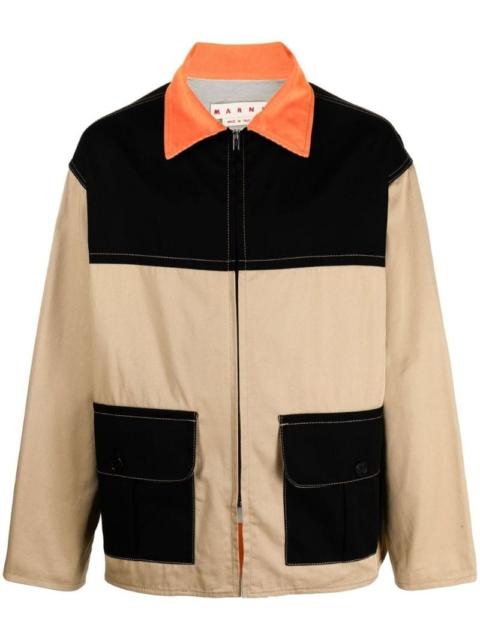 Marni colour-block shirt jacket