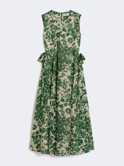 'S Max Mara Printed ramie canvas dress - GREEN