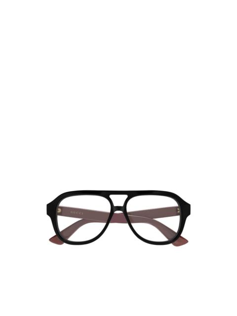 GUCCI Interlocking G pilot-frame glasses