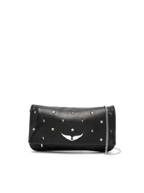 Zadig & Voltaire Rock Lucky Charms leather clutch bag