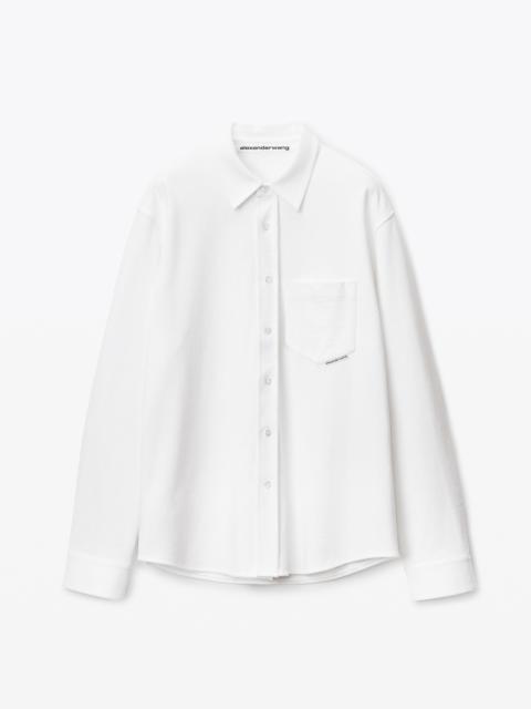 Alexander Wang OVERSIZED SHIRT IN COMPACT JERSEY