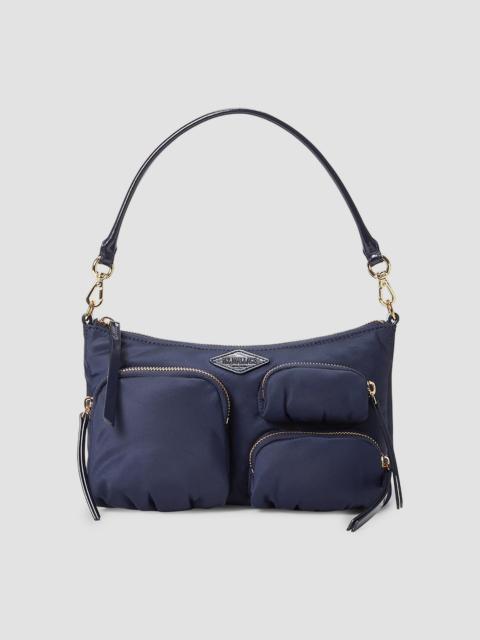 MZ Wallace Women's Petite Chelsea Logo Shoulder Bag - Navy