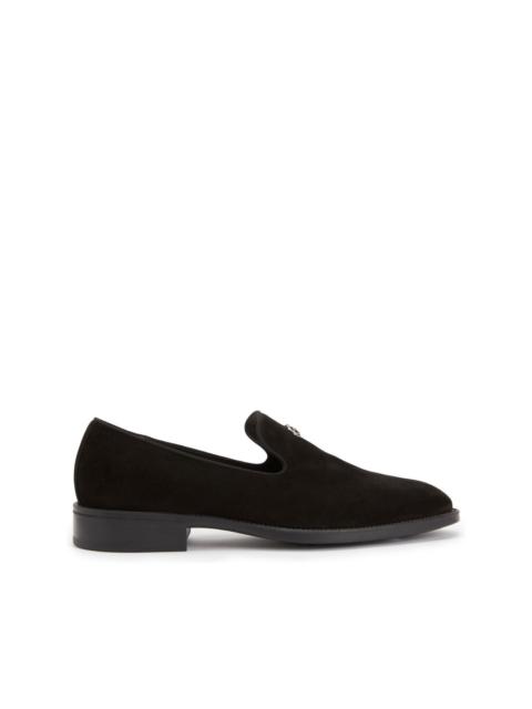 Giuseppe Zanotti Imrham logo-plaque suede loafers