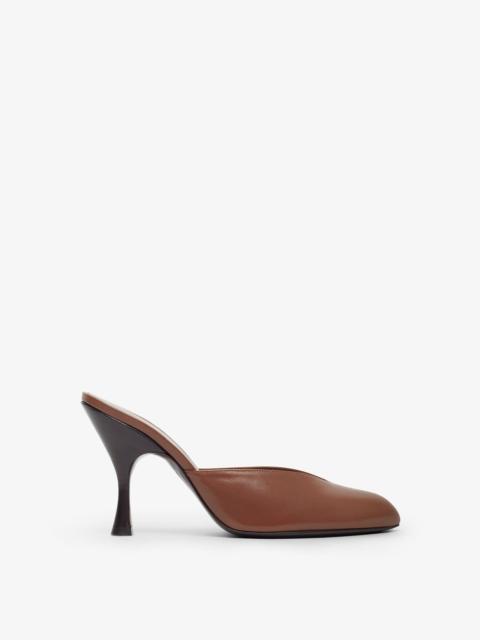 herbert levine Sitting Pretty 95 brown leather mules