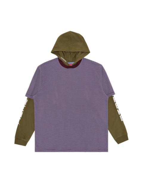 Supreme Layered Hooded Long-Sleeve Top 'Olive'