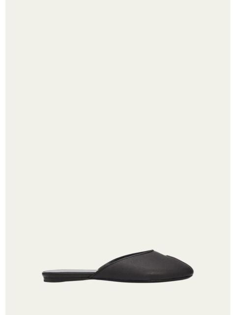 JUDE Date Leather Peep-Toe Flats