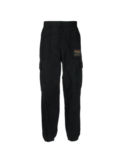 logo-patch cargo trousers