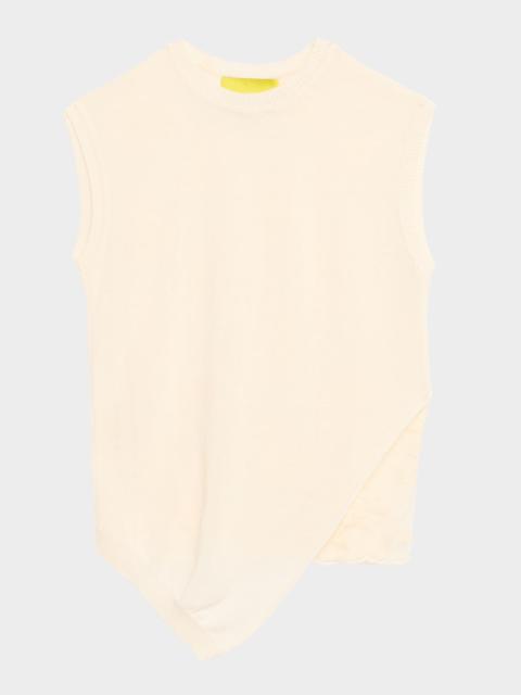 MARQUES’ALMEIDA Asymmetric Knit Lace Top