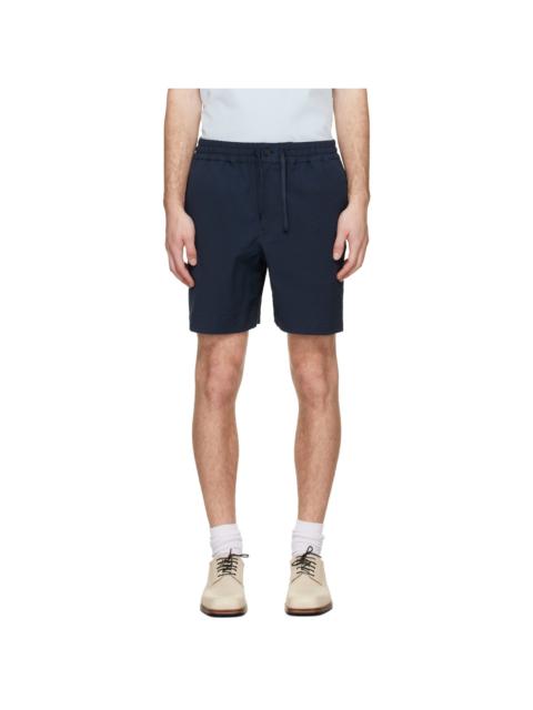 Maison Kitsuné Navy Elasticated Shorts