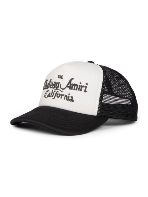 AMIRI Men's Chateau Amiri Logo Foam Trucker Hat - Alabaster Black