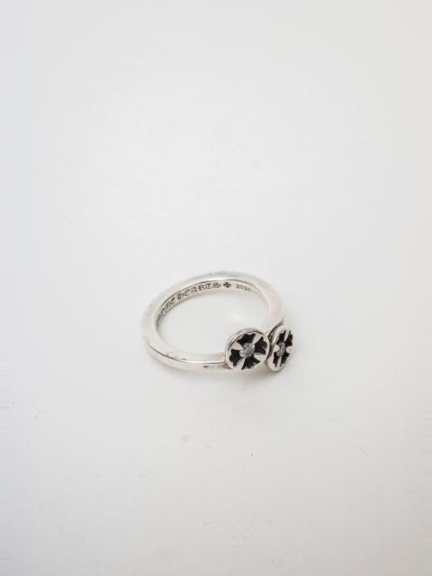 Chrome Hearts Silver CH CBL NGTV Nail 2 Diamond Ring