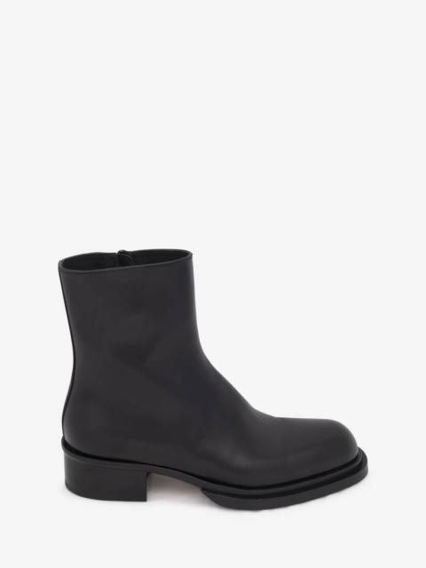 Alexander McQueen Men's Cuban Stack Boot in Black