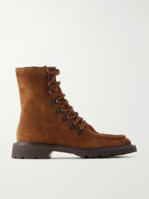 LEGRES Speed-hook suede ankle boots Tan