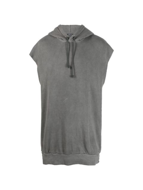 UNDERCOVER rear logo-print sleeveless hoodie