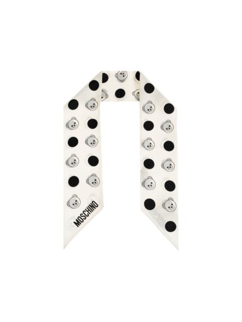 Moschino bear-print scarf