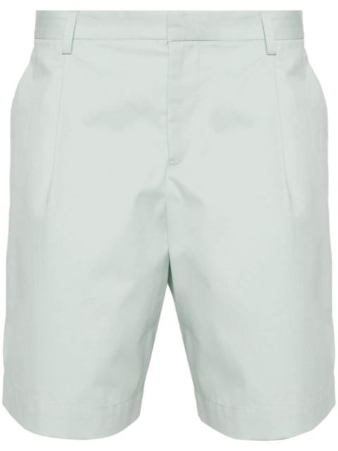 pleated cotton shorts