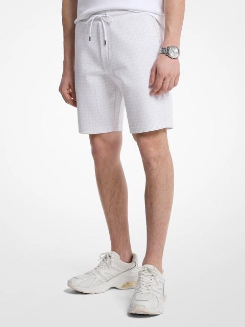 MICHAEL KORS Signature Logo Cotton Blend Shorts