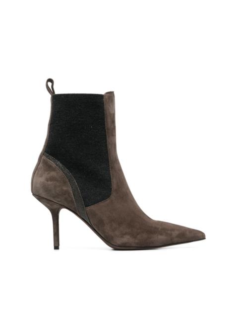 Brunello Cucinelli Monili-embellished 90mm ankle boots