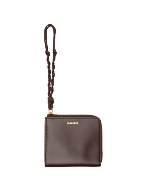 Jil Sander Brown Tangle Card Holder