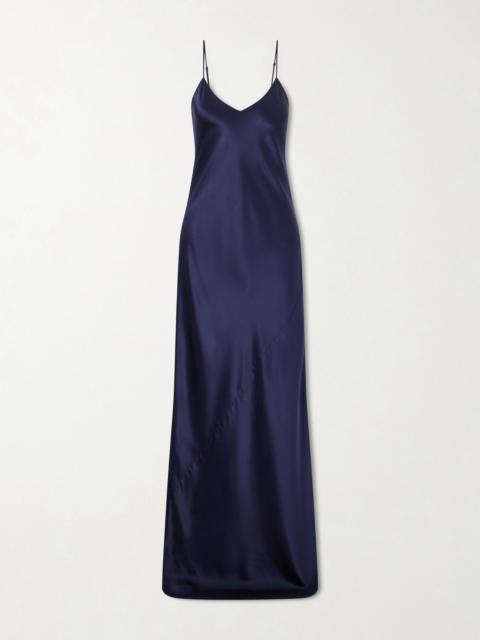 NILI LOTAN Cami silk-satin gown Navy
