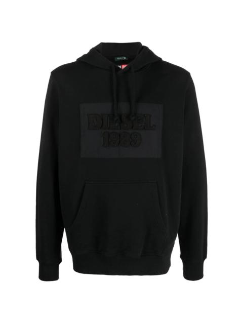 Diesel logo-patch hoodie