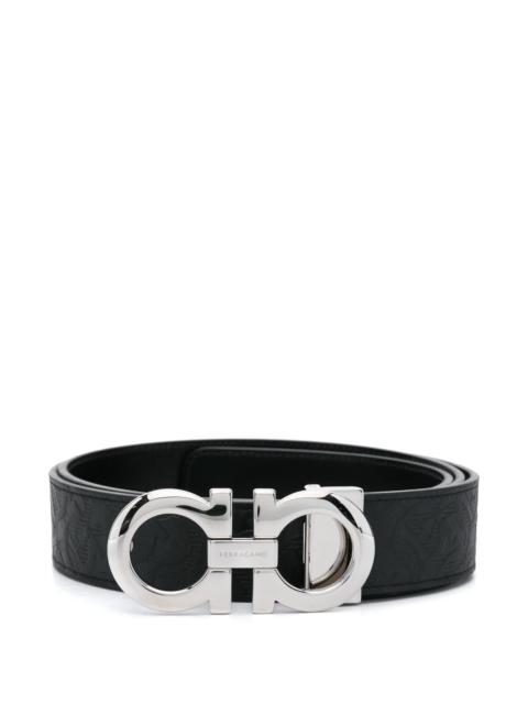 FERRAGAMO Embossed Gancini Belt