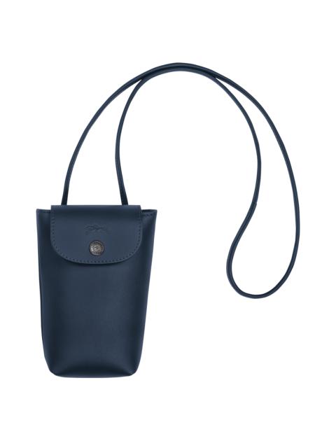 Longchamp Le Pliage Xtra Phone case with leather lace Navy - Leather