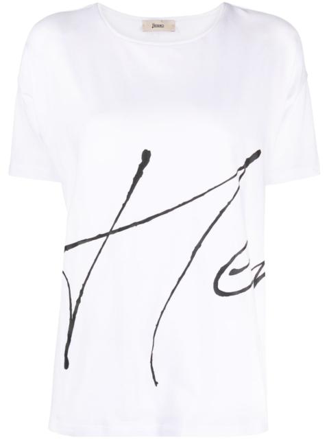 Herno crew-neck logo-print T-shirt