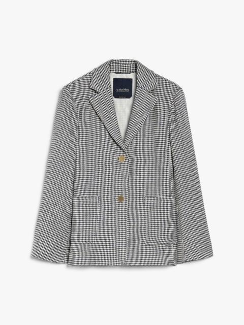 'S Max Mara GIADA Houndstooth cotton and linen jacket