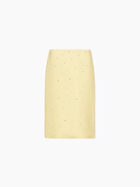 Miu Miu Cady skirt with diamanté embroidery