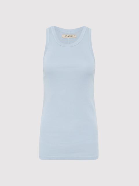 ST. AGNI Organic Cotton Singlet - Stone Blue