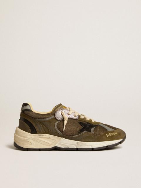 Golden Goose Women’s Dad-Star in suede and mesh with black leather star and heel tab